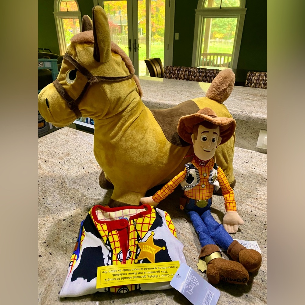 Disney Toy Story Woody Costume with Bouncy Horse NWT
